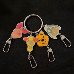 Disney Parks Winnie the Pooh and gang charms keychain.